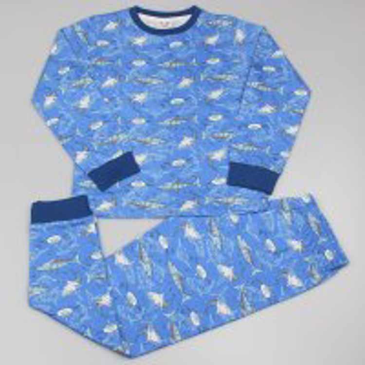 Picture of GF6161 BOYS BLUE TWO PIECE SHARKS PYJAMA